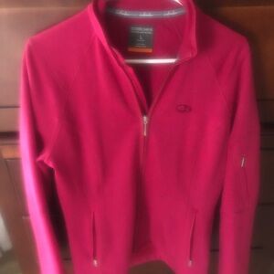 Womens Icebreaker merino wool full zip layering jacket size large EUC
